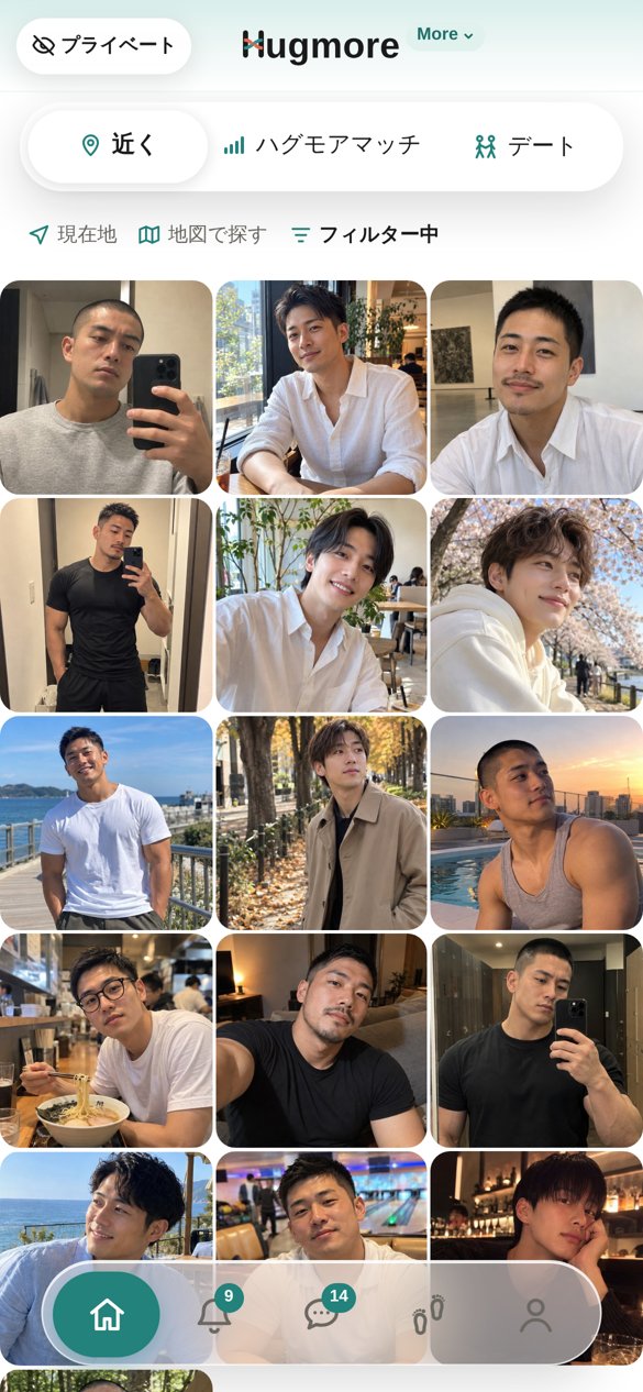 More Roomの「探す」の画面